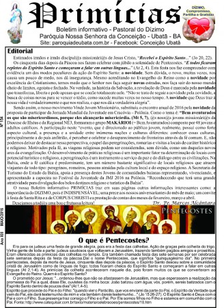 Editorial e Pentecostes